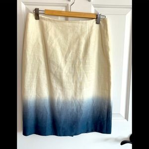 J. Crew Ombre Cream and Navy Pencil Skirt